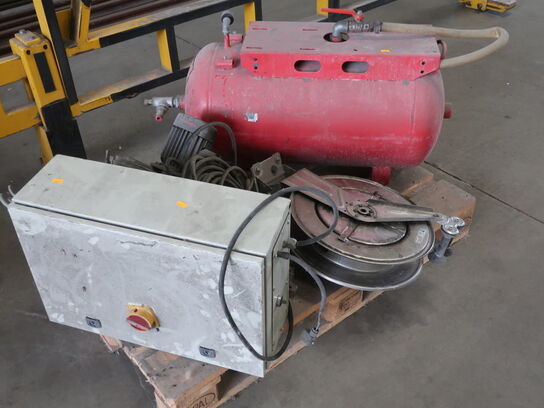 Pressure tank P. LINDBERG, hose reel for water etc. (see pictures)