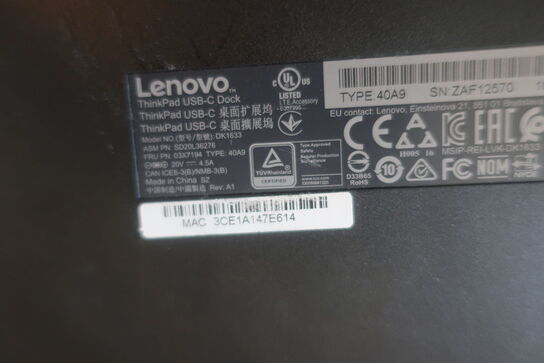 Dockingstation LENOVO DK1633 og tastatur