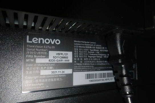 Skærm LENOVO E27Q-20