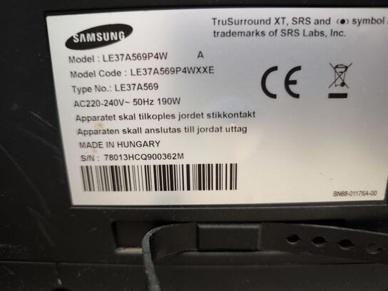 Fjernsyn 37" LE37A569P4W