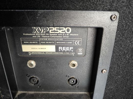 2 stk. højttalere REEF XVP 2520