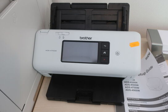 Printer BROTHER ADS-4700W samt lamineringsmaskine LEITZ