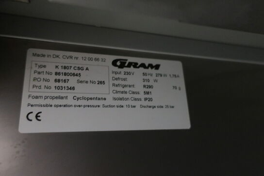 Kølebord GRAM K 1807 CSG A