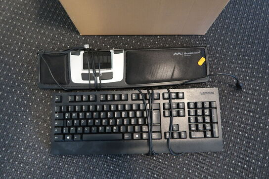 Tastatur, rollermouse, dockingstation LENOVO samt headset JABRA