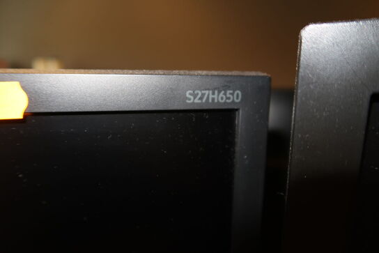 2 stk. computerskærme SAMSUNG S27H650 samt tastatur