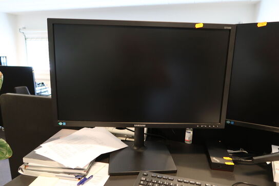 2 stk. computerskærme SAMSUNG S27CG650, F27T370FWR med tastatur