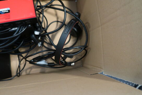 Tastatur, rollermouse, dockingstation LENOVO samt headset JABRA