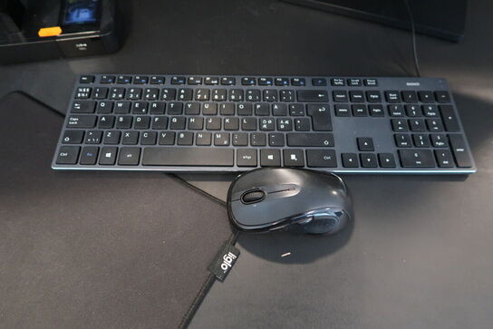 2 stk. computerskærme SAMSUNG S24E450, tastatur og mus