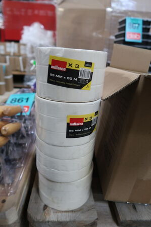 4 stk. Malertape 25 mm × 50 m - 3-pak (24 ruller i alt)