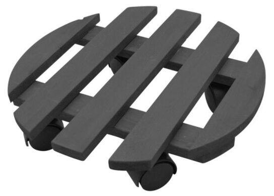 5 stk. HOME It® krukkevogn sort træ Ø30 cm