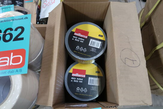 7 stk. Millarco gaffatape sort 50m x 50mm