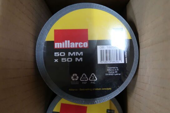 7 stk. Millarco gaffatape sort 50m x 50mm