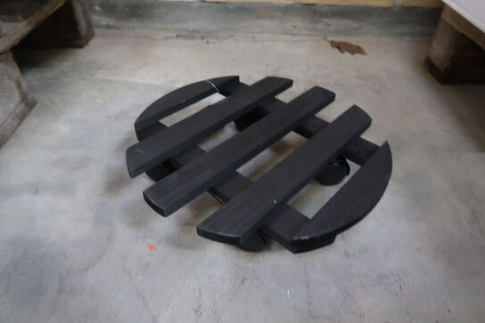 5 stk. HOME It® krukkevogn sort træ Ø30 cm