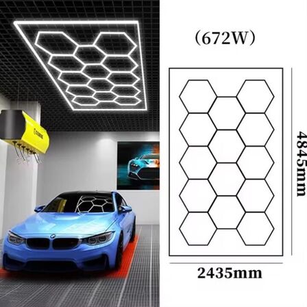 LED sekskantbelysning 4840 x 2430 mm