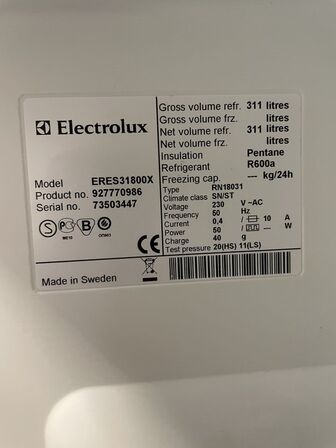 Electrolux køleskab