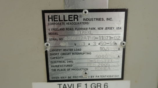 Reflow ovn HELLER 1912EXL