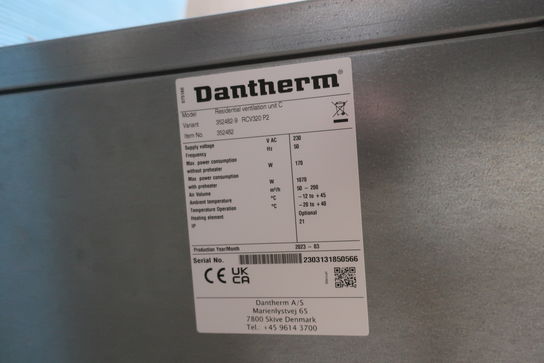 Boligventilationsenhed DANTHERM RCV320 P2