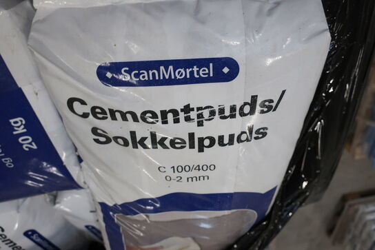 Palle med Cementpuds C100/400 0-2 mm. SCANMØRTEL