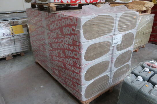 4 stk. paller med isolering bl.a. ROCKWOOL Pladebatts 175149