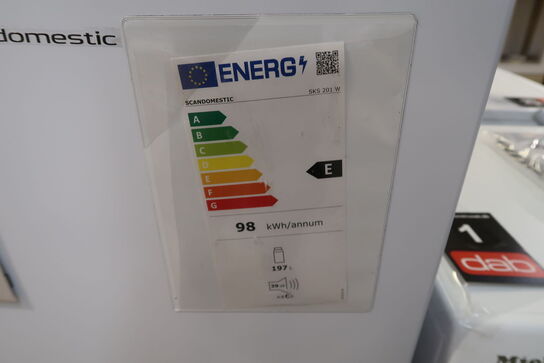 Scandomestic - SKS201W Fritstående køleskab