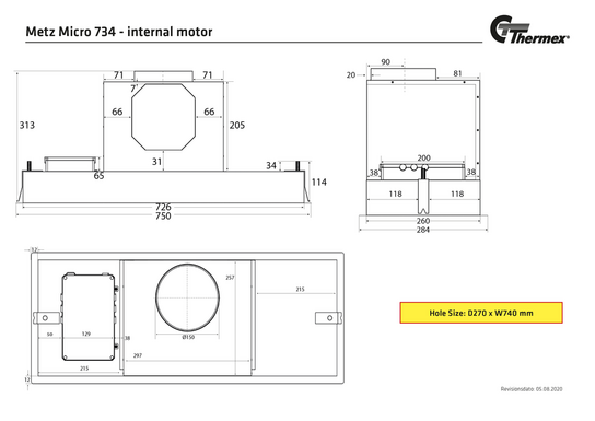 Metz Micro 750 mm sort med motor