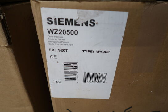 SIEMENS sokkel WZ20500 til vask/tør