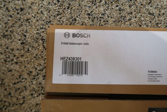 Bosch HEZ438301 - 3-niveaus teleskopisk hyldeskinne