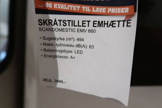 Scandomestic EMV 660 - Skråtstillet emhætte