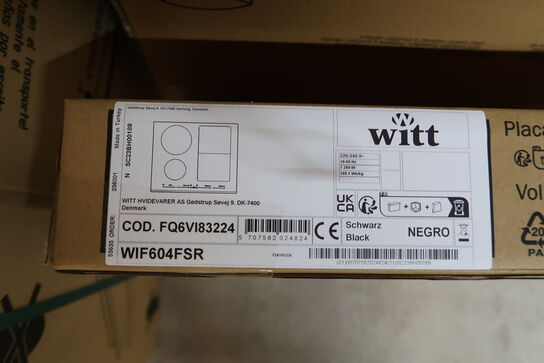 Witt WIF604FSR Induktionskogeplade