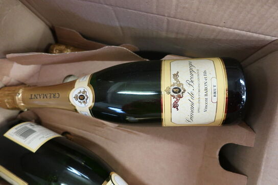 5 flasker champagne VINCENT BARON ET FILS cremant de bourgogne