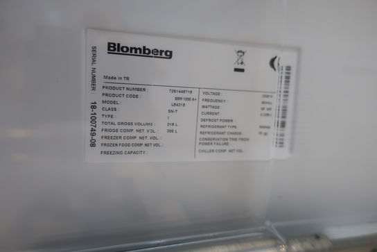 Køleskab BLOMBERG SSM 1350 A+