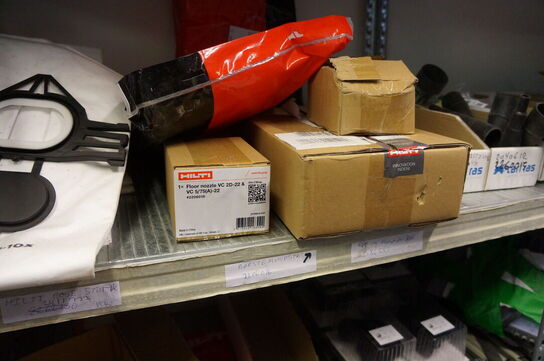 Stort parti støvsugeposer, m.v. HILTI