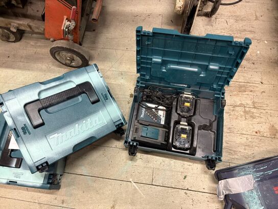 3 stk. værktøjskasser inkl. Batterier MAKITA