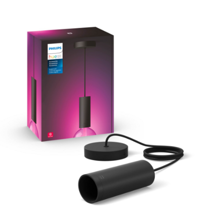 3 pk. Philips Hue Lightguide pendelophæng E27 Sort