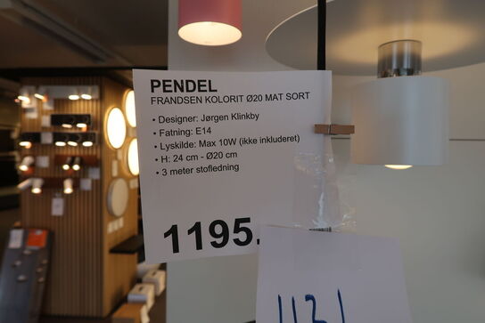 Frandsen Kolorit Pendel Ø20 EU Mat Sort
