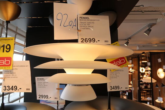 BELID DAVINCI Ø43 MAT HVID PENDEL