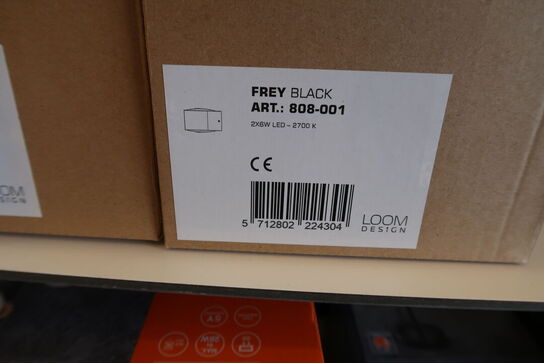 2 stk. Loom Design Frey Væglampe Black 