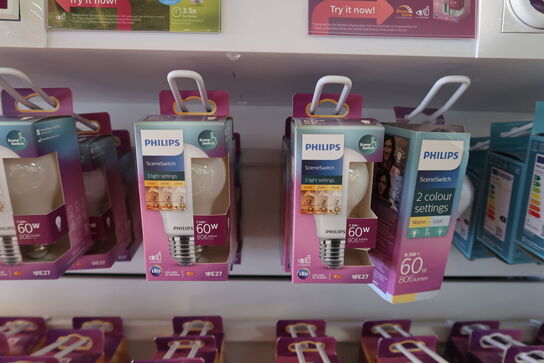 Kæmpe parti Philips pærer - ca. 310 pk. 