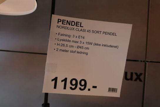 Nordlux Clasi 45 Pendel Black 