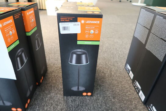 3 stk. Ledvance Endura Style genopladelig bordlampe, grå