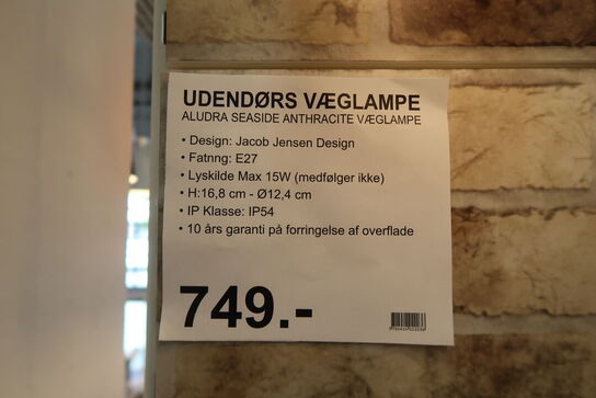 Nordlux Aludra Udendørs Væglampe Seaside Anthracite 