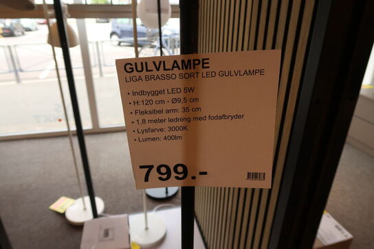 LIGA BRASSO SORT LED GULVLAMPE