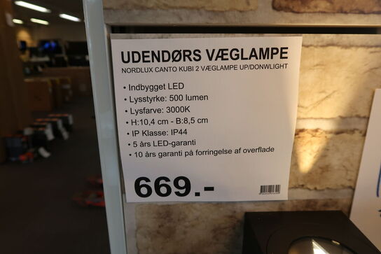 2 stk. Nordlux Canto Væglampe Seaside Black 