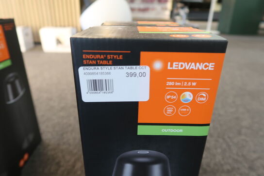 3 stk. Ledvance Endura Style genopladelig bordlampe, grå