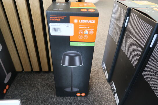 2 stk. Ledvance Endura Style genopladelig bordlampe, grå