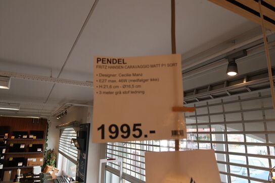 FRITZ HANSEN CARAVAGGIO P1 MATT BLACK PENDEL