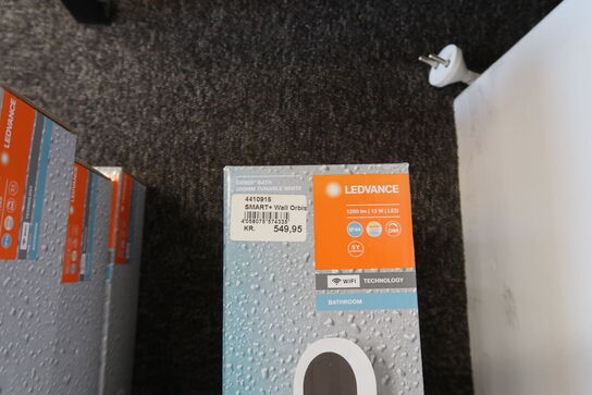 2 stk. Ledvance Smart+ Wifi Bath spejllampe, justerbar hvid, sort, 30 cm