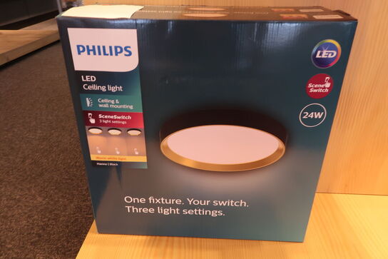 2 stk. Philips Hanno SceneSwitch Plafond 24W i sort Ø384 mm