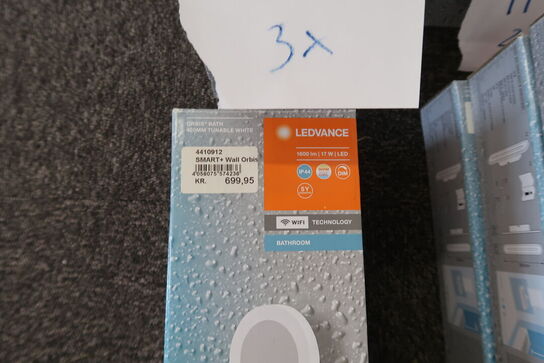 2 stk. Ledvance Smart+ Wifi Bath spejllampe, justerbar hvid, hvid, 40 cm