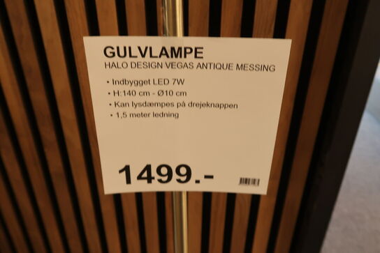 Halo Design Vegas gulvlampe, antik messing